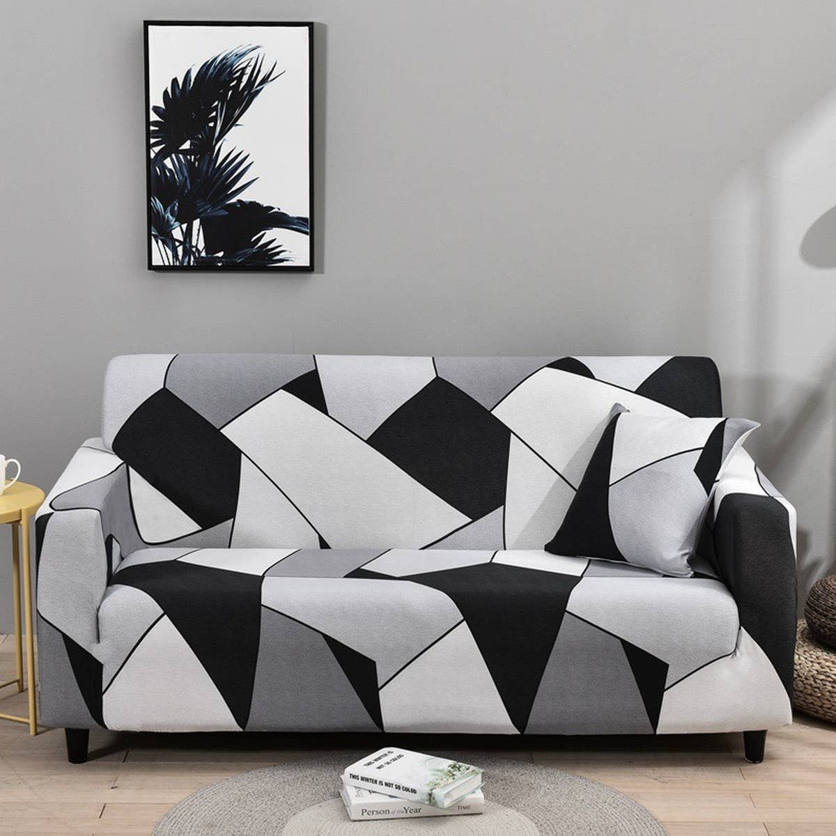 Nordic Style Sofa Cover, Stretch & Non-Slip Fit_CWMM8310