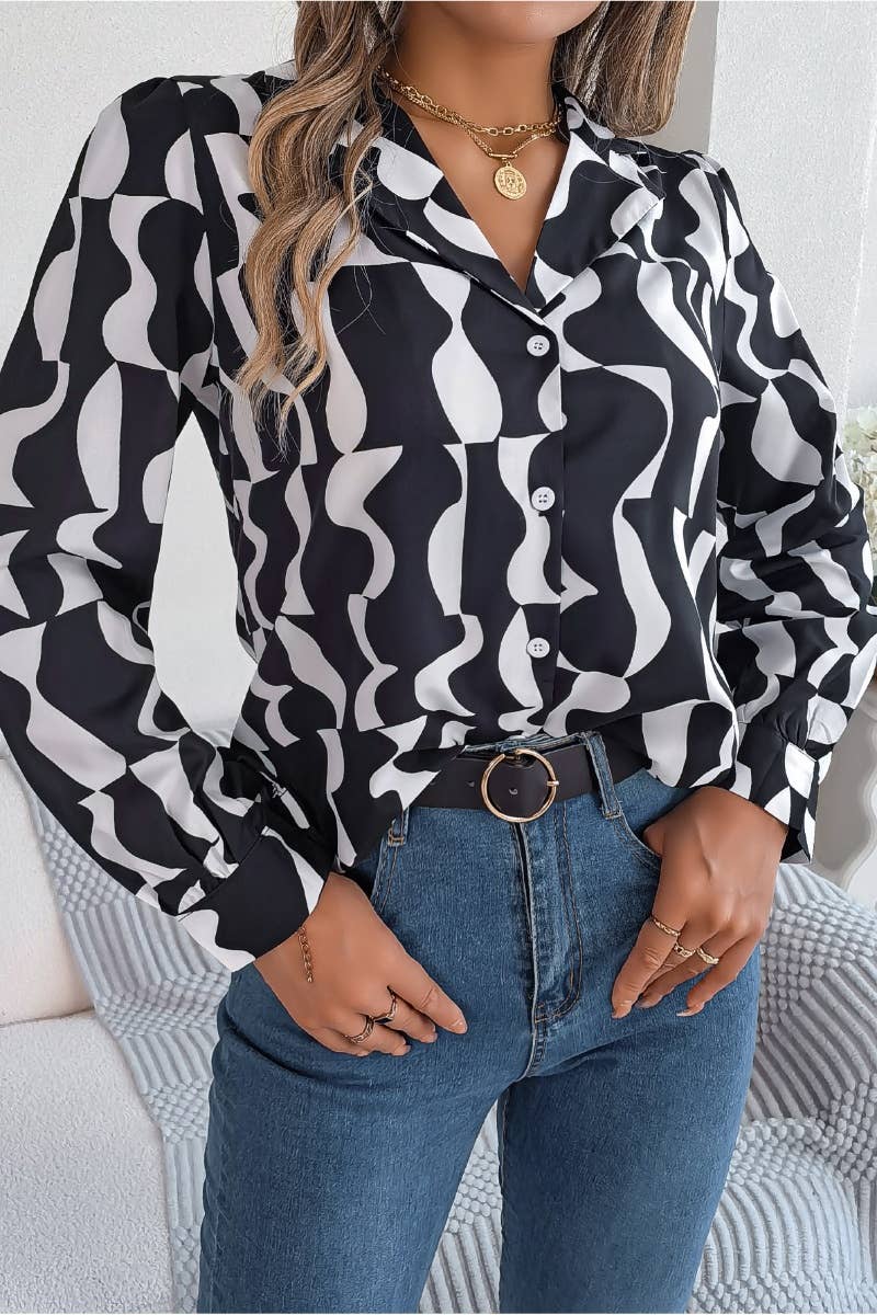 CWTDSL0083_COMMUTER COLOR SUIT COLLAR LONG-SLEEVED SHIRT