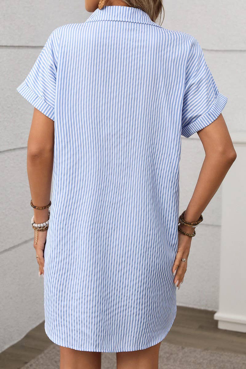 CWDSD7263_STRIPED COTTON AND LINEN MIDI SHIRT DRESS