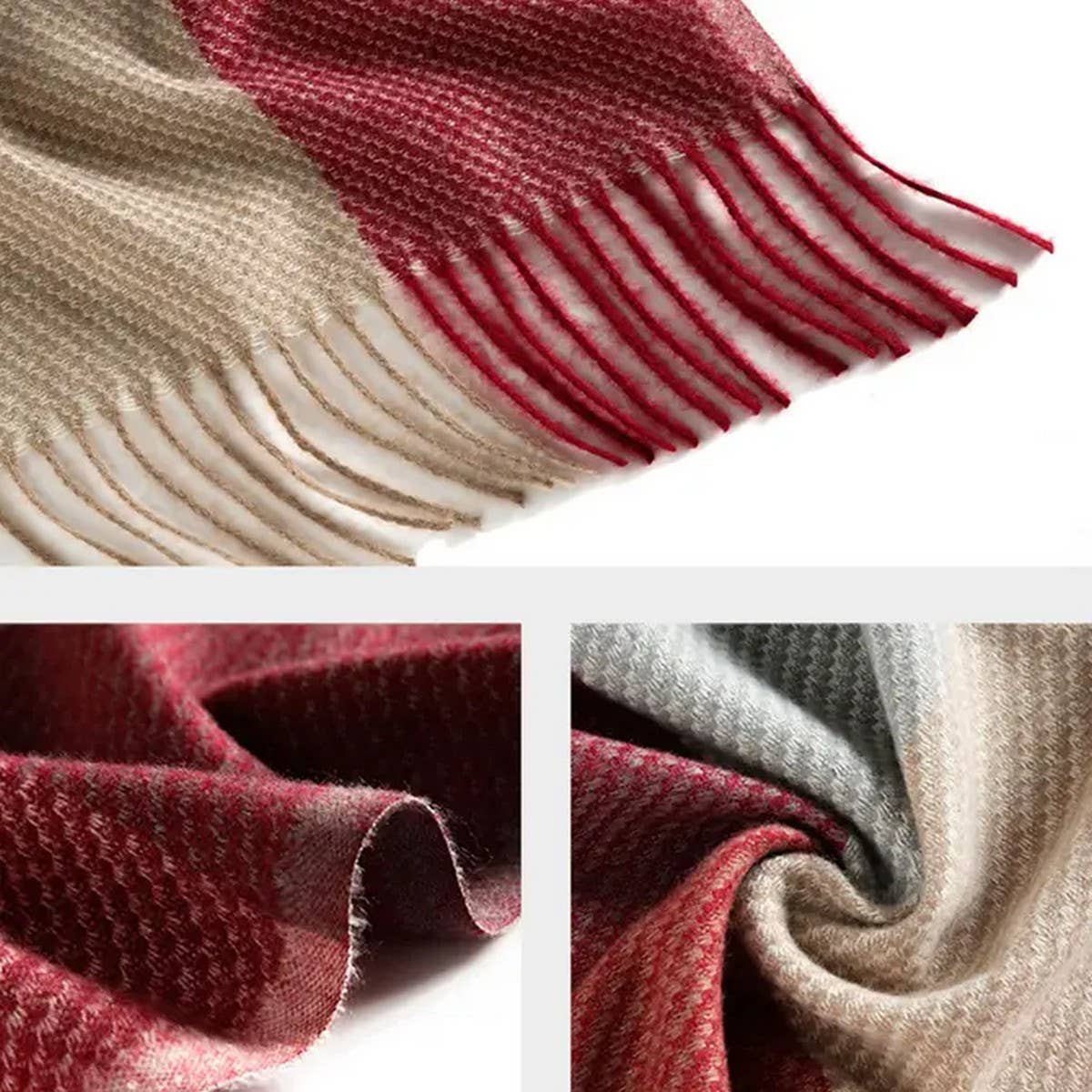 AUTUMN WINTER PLAID  THICK SHAWL SCARF_CWASC0176
