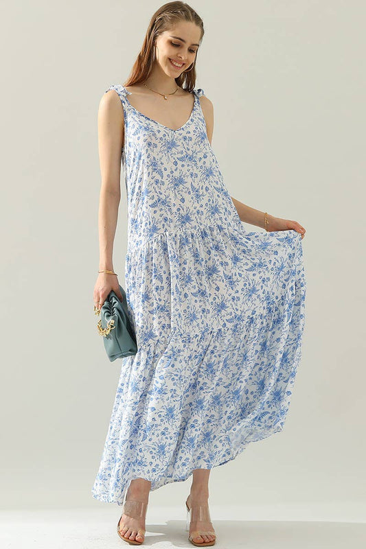 CWDMD826_STRAP TIE SLEEVELESS DRESS WITH TRIM TAPE AT HEM