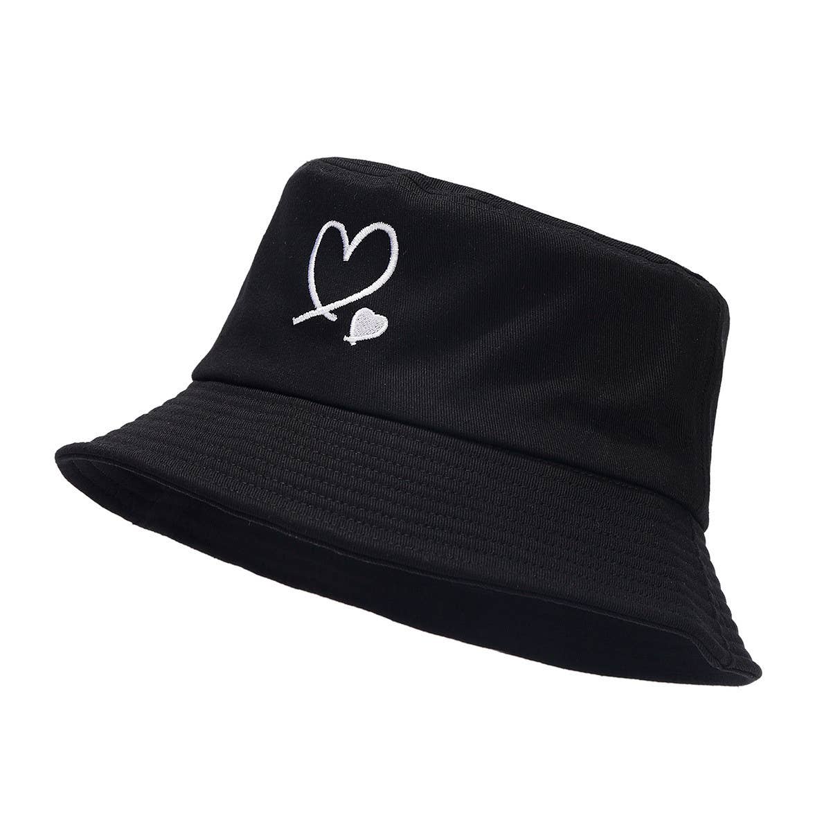 CWAH3173_FASHIONABLE HEART EMBROIDERED BUCKET HAT
