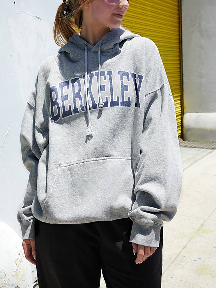 Contrasting monogram print hoodie