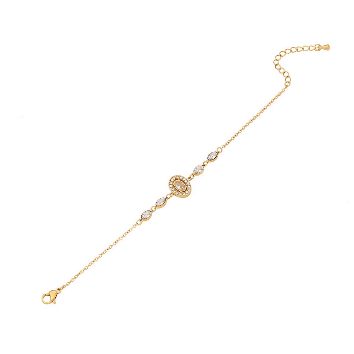 FASHIONABLE GEOMETRIC FULL DIAMOND LOVE BRACELET_CWAHA0878