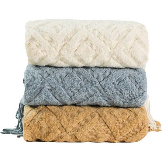 KNITTED JACQUARD SOFA BLANKET NAP BLANKET