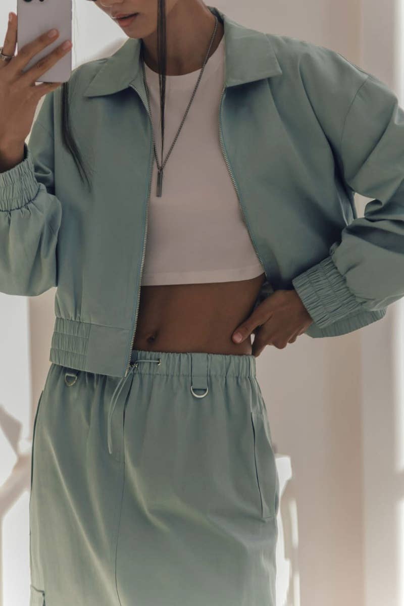 CWOJA1047_FALL TREND PERSONALIZED LAPEL JACKET TOPS