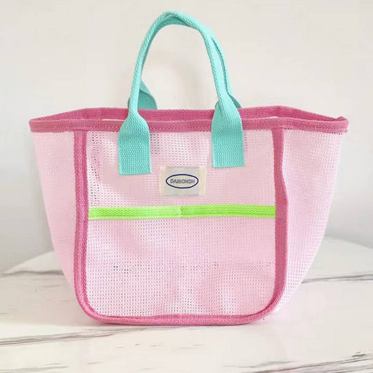 PORTABLE MESH BEACH BAG TRAVEL STORAGE BAG_CWAB1926