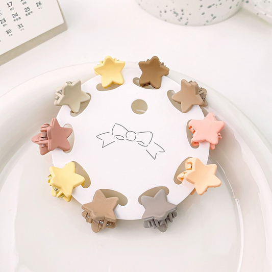 10pcs Mini Candy Color Hair Claw Set - Cute Style_CWAHA0715