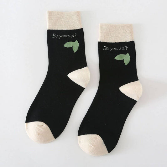 WINTER ROLLED-EDGE STRIPED SOCKS