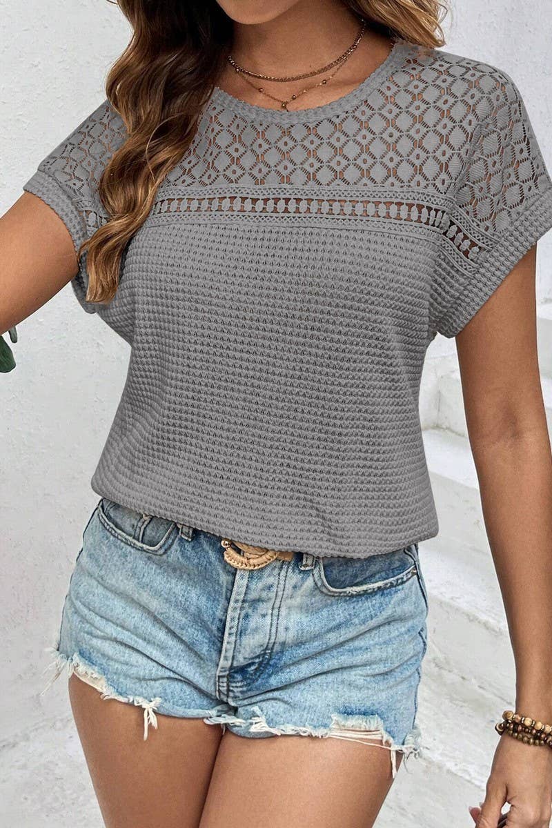 CWTTS1379_NEW SUMMER RAGLAN HOLLOW SHORT-SLEEVED T-SHIRT