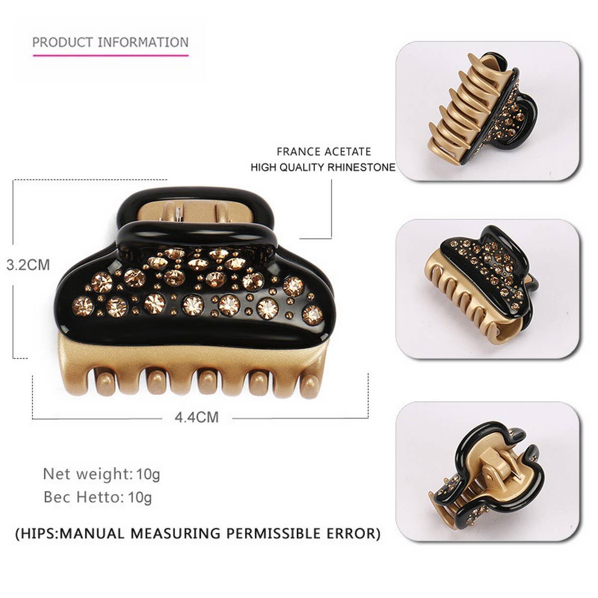 ACETATE DIAMOND MEDIUM SIZE HAIRPIN_CWAHA4240