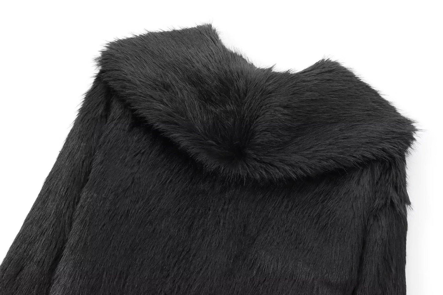 Elegant faux fur effect jacket short coat