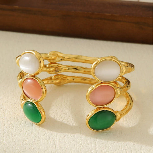 IRREGULAR RETRO SIMPLE EMBEDDED BRACELET