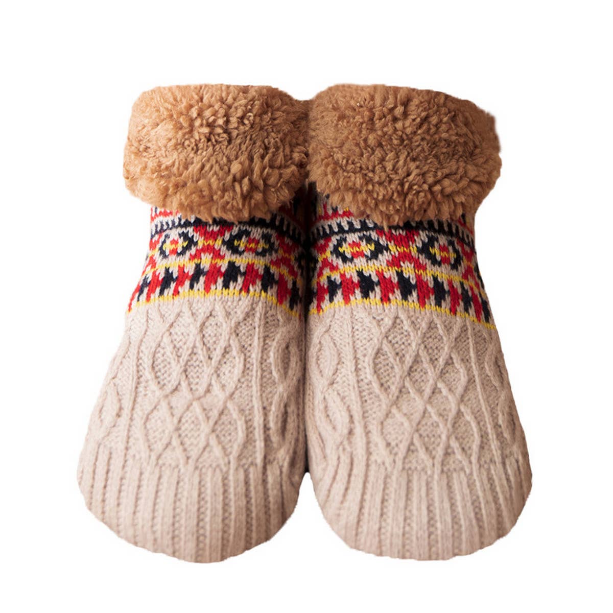NON-SLIP WARM PLUSH INDOOR SLIPPERS_CWMS0703