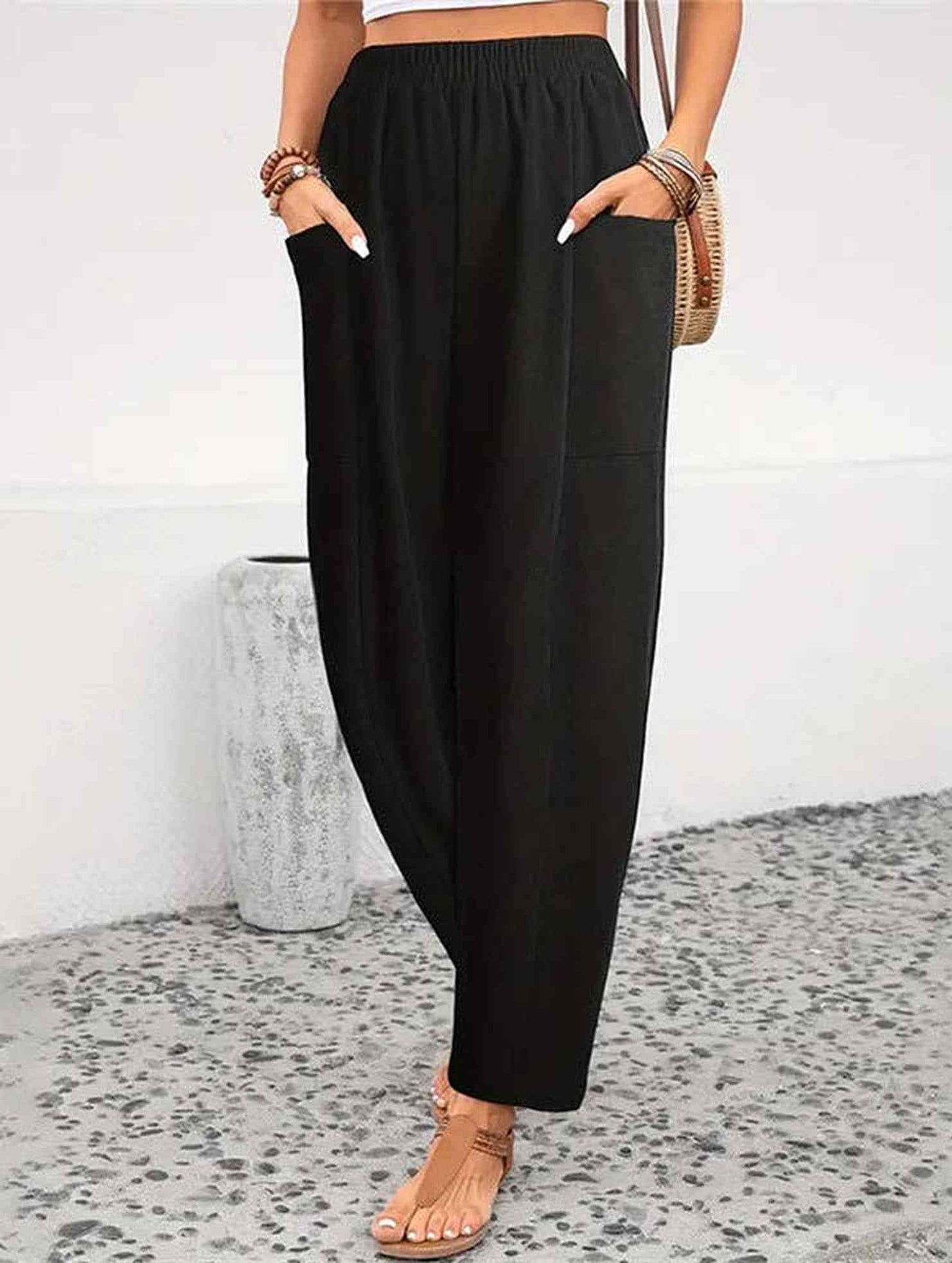 CORDUROY SLACKS WITH LARGE POCKETS_CWBLP0679