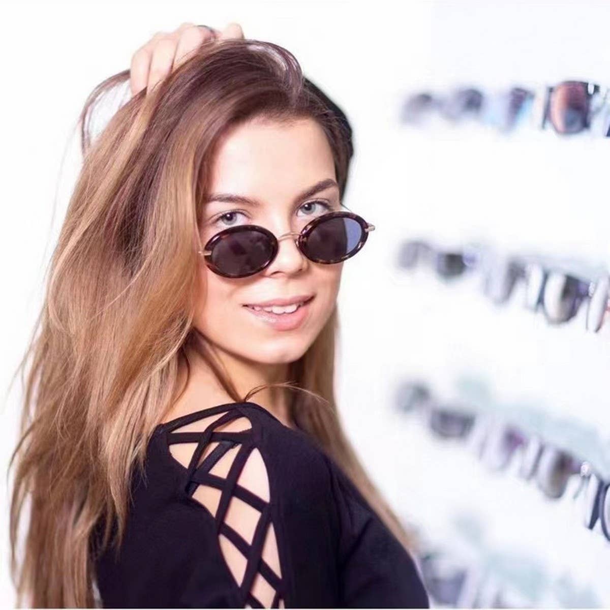 STEAMPUNK STYLE SUNGLASSES SMALL FRAME SUNGLASSES_CWASG0635