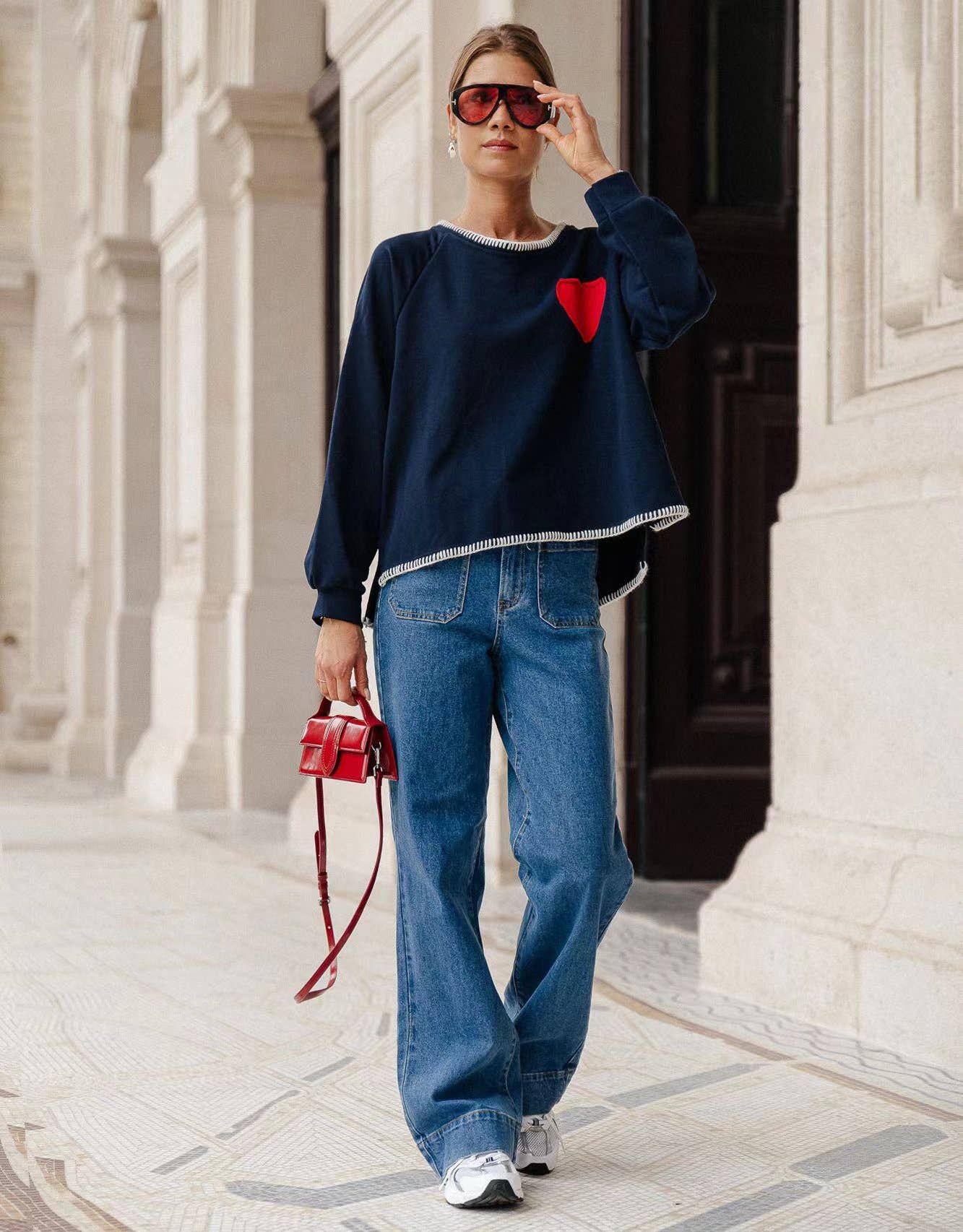 COMFORTABLE LOVE ROUND NECK LONG SLEEVE HOODIE