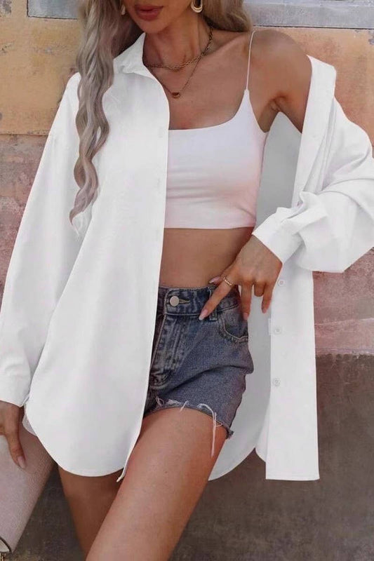 CWTBLL3877_FOUR SEASONS FASHION LOOSE LONG SLEEVE CARDIGAN