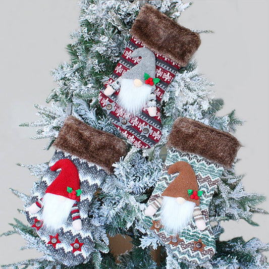 3D CHRISTMAS STOCKING FACELESS DOLL GIFT BAG_CWMS1452