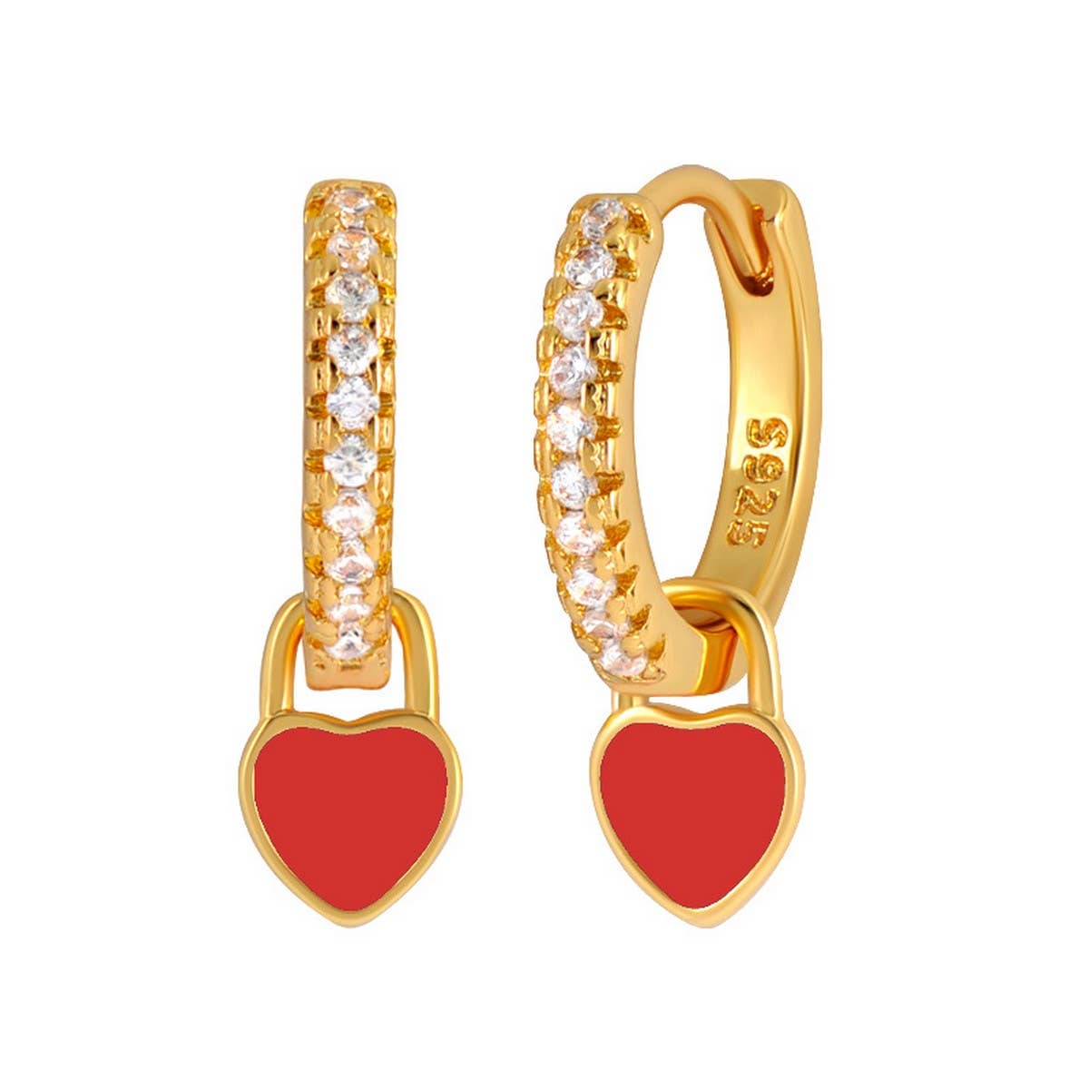 NEW SIMPLE MULTI-COLOR LOVE GEOMETRIC EARRINGS