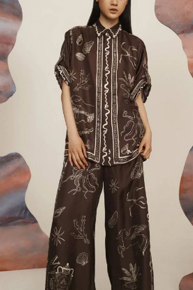 CWSS1234_FASHION HOLIDAY LOOSE CASUAL TWO-PIECE SUIT