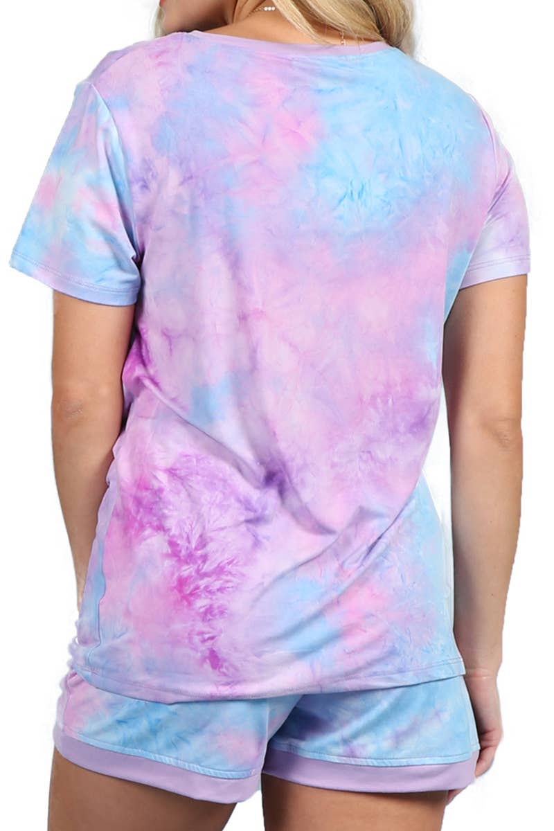 CWSPJ031-P_SHORT SLEEVE TOP WITH SHORTS PAJAMA SET