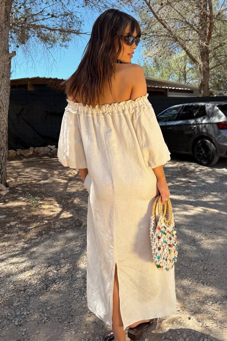 Casual and fashionable loose one-shoulder dress