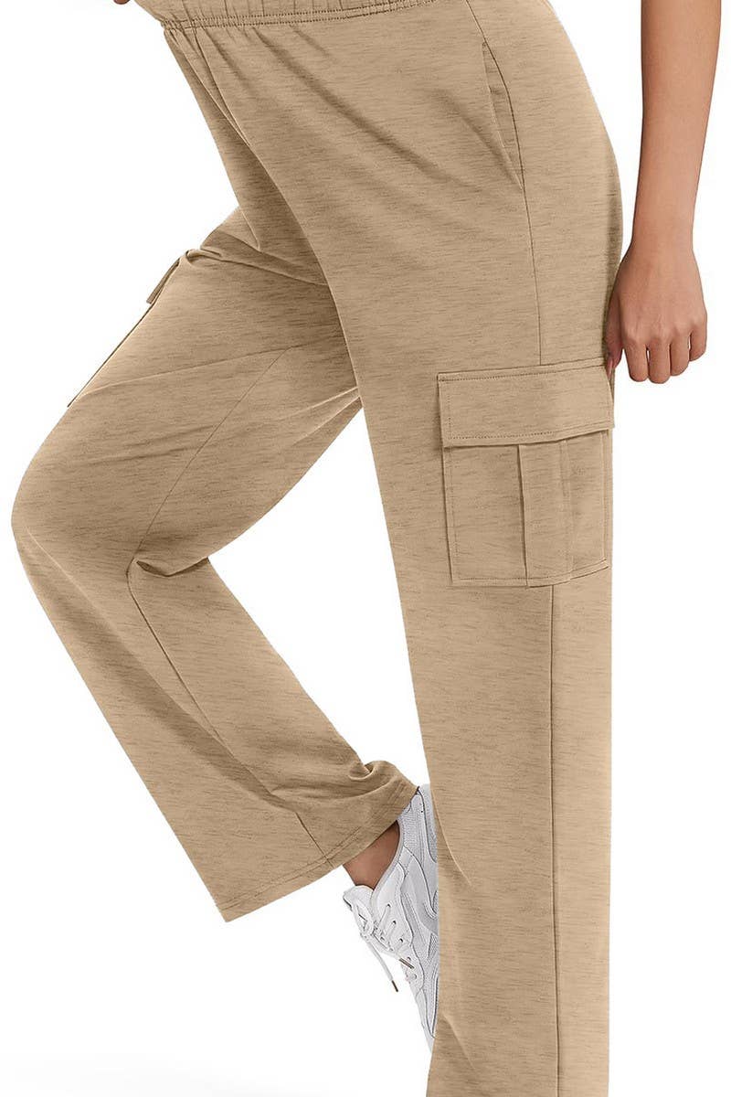 CWBLP1804_CASUAL LOOSE ELASTIC WAIST WIDE LEG PANTS
