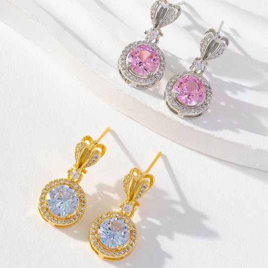 BEADS DECKED ROUND DANGLE EARRINGS_CWAJE0319