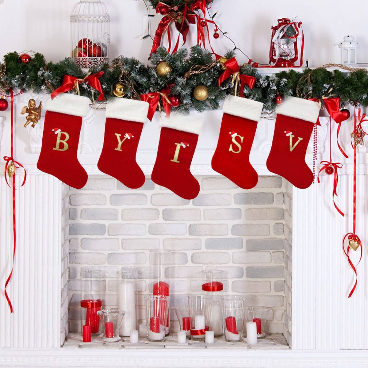 CWMM9401_CHRISTMAS TREE LETTER STOCKING DECORATION CHARM