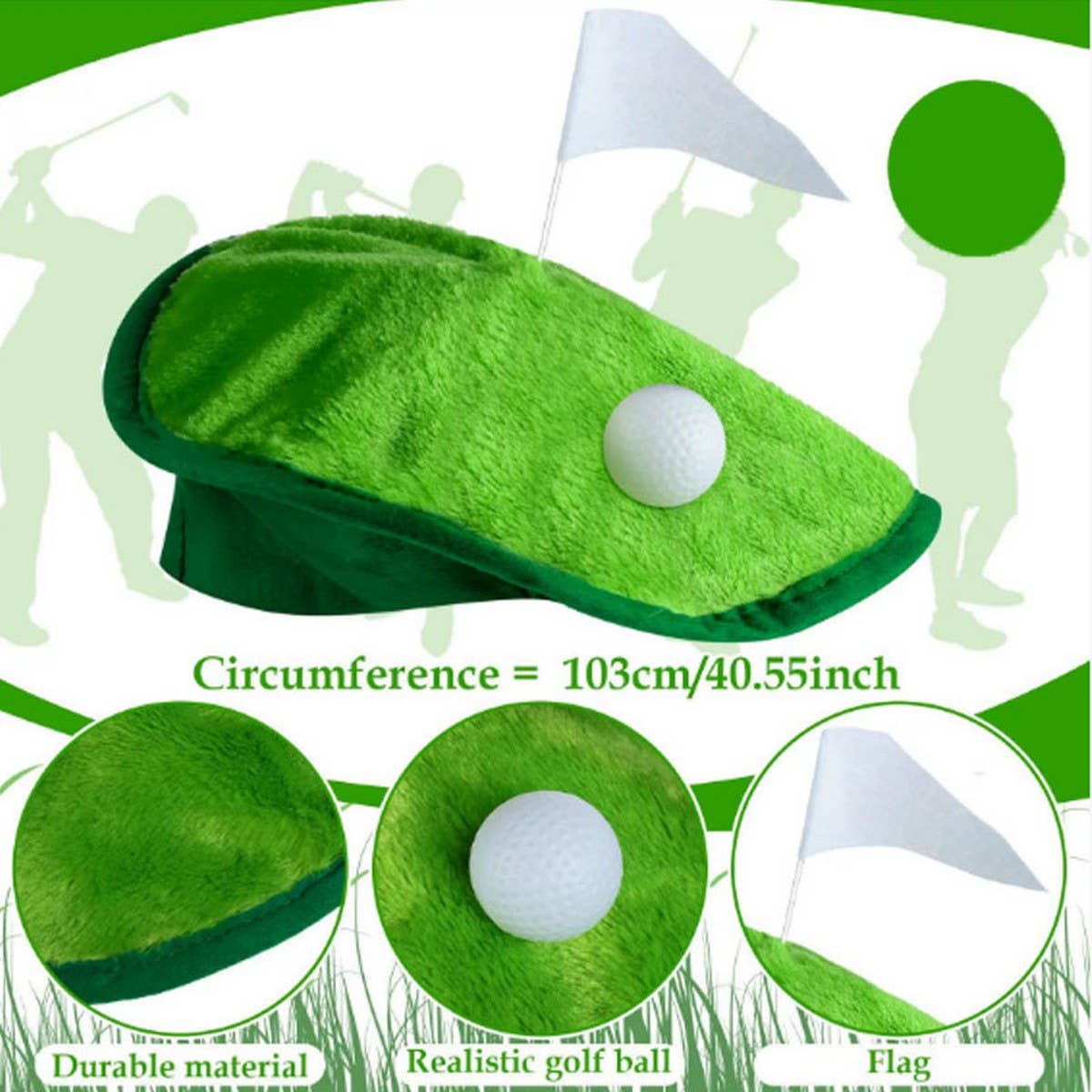CWAH4061_GOLFER BERET GOLF FLAG PARTY ACCESSORIES SUPPLIES