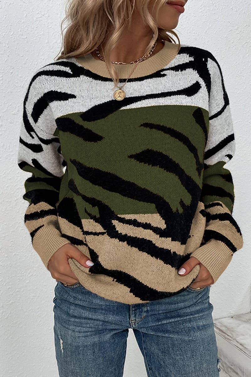 CWOSWL1718_Crew Neck Long Sleeve Pullover Sweater