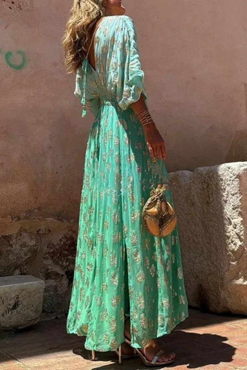 CWDMD5856_V-NECK OPEN BACK WIDE-LEG JUMPSUIT