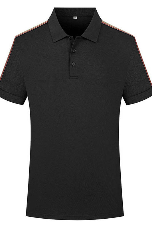CWTBLS02442_BUTTON-DOWN LAPEL CASUAL POLO SHIRT