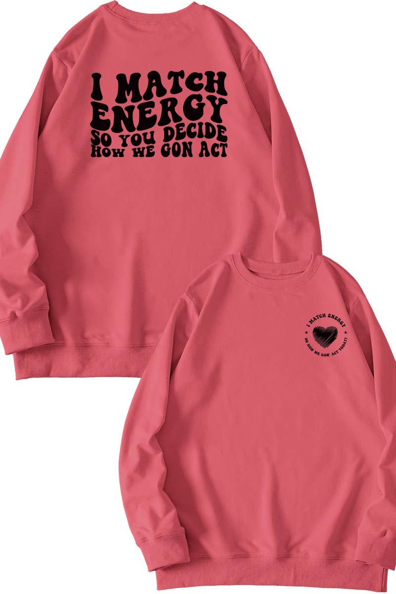 CWTSTL0491_WOMEN LETTER PRINTING LONG SLEEVE SWEATSHIRT