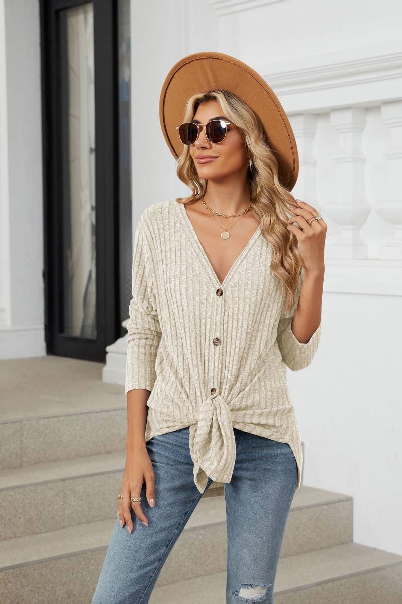 CWOCAL2137_WINTER BUTTON-UP LONG SLEEVE SWEATER CARDIGAN