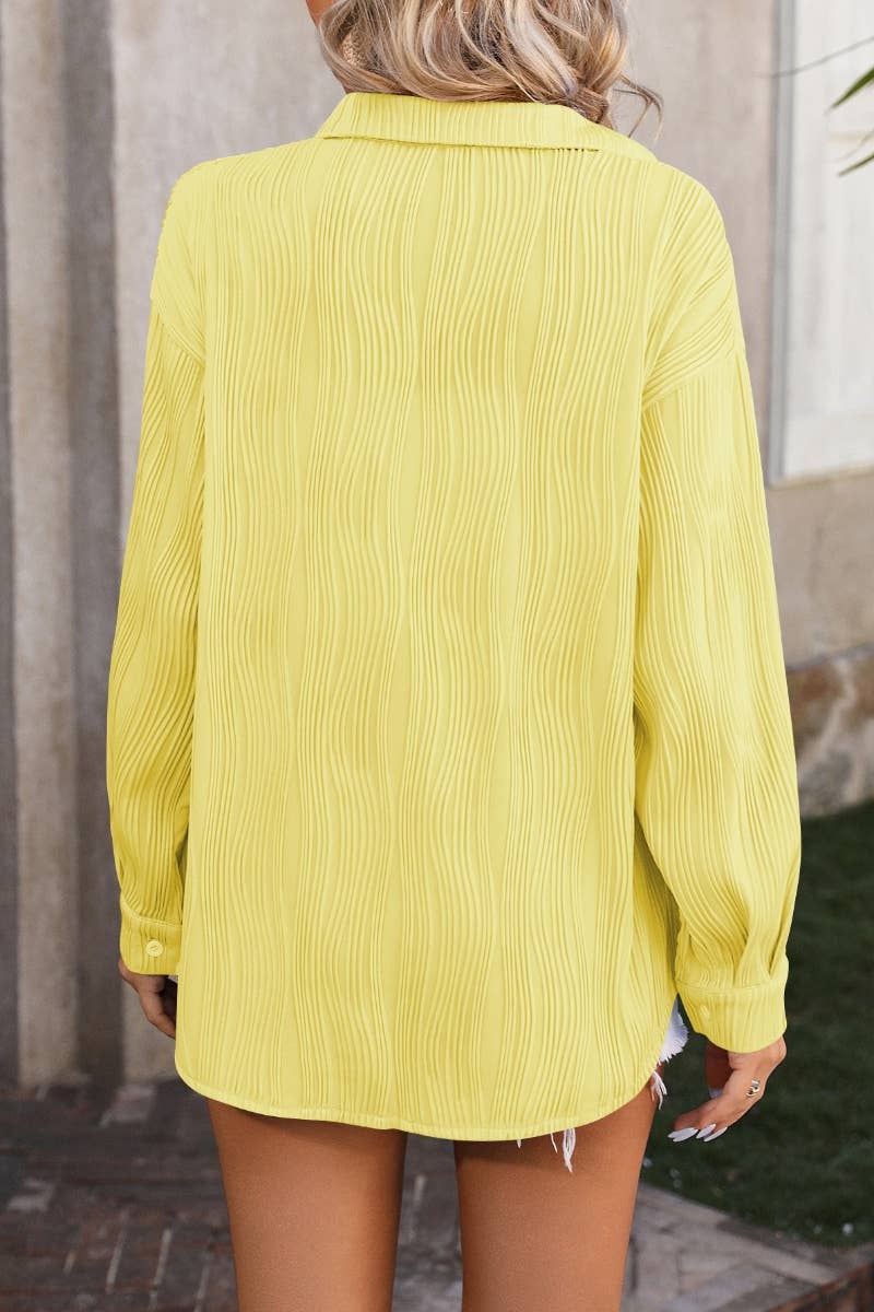 CWTSTL2190_STYLISH WAVY TEXTURED LONG SLEEVE SHIRT TOP