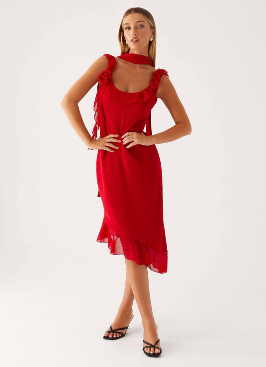Fitted neck Sexy patchwork chiffon halter dress