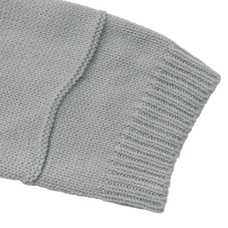 Casual style loose V-neck solid color sweater