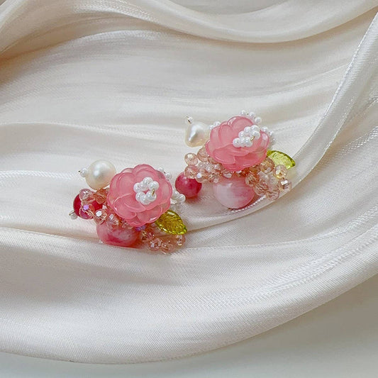 SWEET OIL PAINTING STYLE BEADED SET