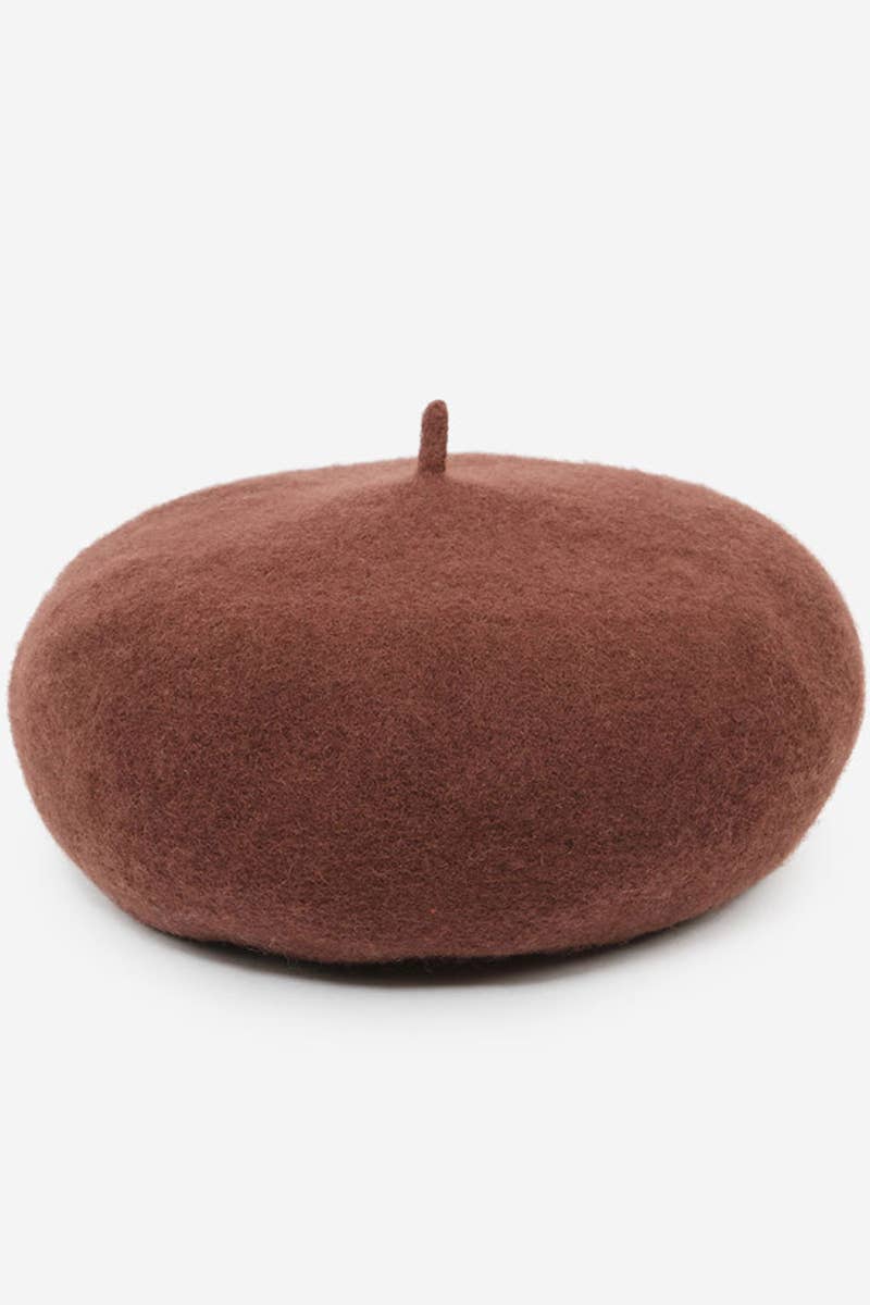 ADJUSTED PLAIN BERET CAP_CWAH0549