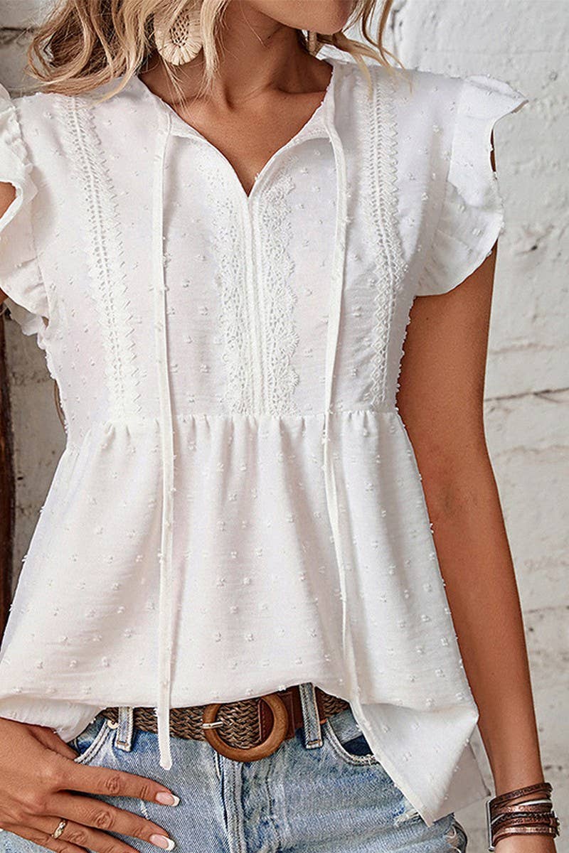 CWTBLS1577_NEW SUMMER FASHION DESIGN RUFFLE SHIRT