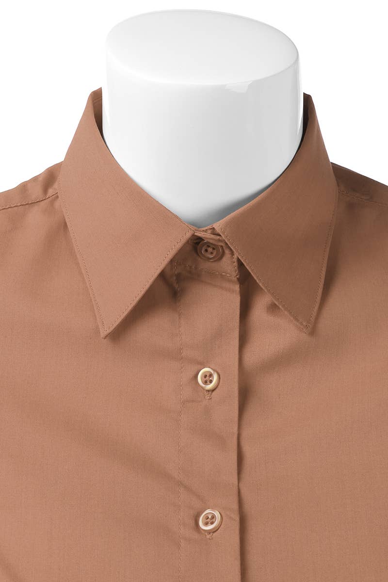 CWTSTS118-P_Slim Classic Short Sleeve Bttn Down Collar Shirt
