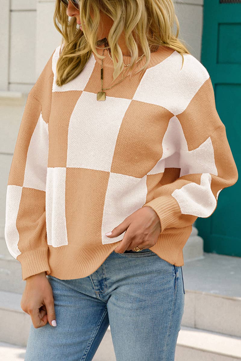 CREW-NECK KNIT PULLOVER STRIPED STYLE KNIT