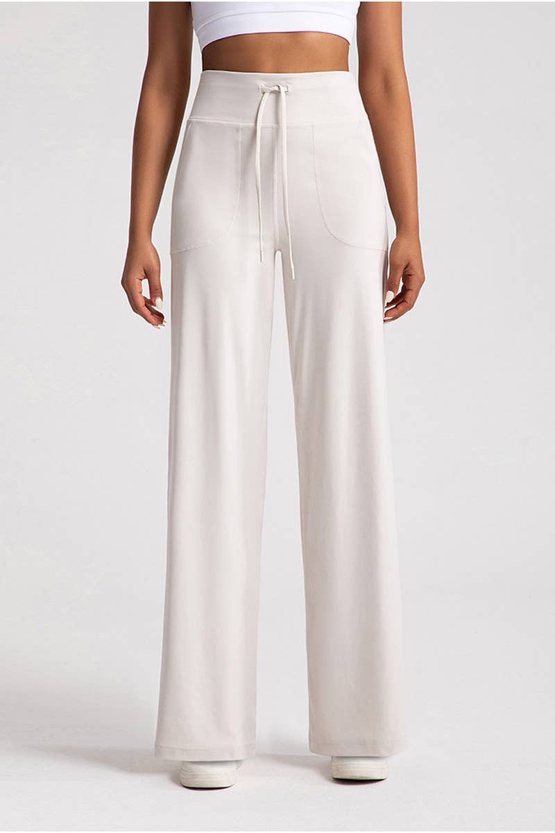 CWBLP1510_LOOSE STRAIGHT DRAWSTRING SPORTS YOGA PANTS