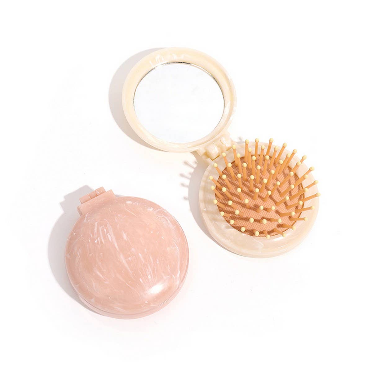 MASSAGE COMB PORTABLE FOLDING MIRROR COMB