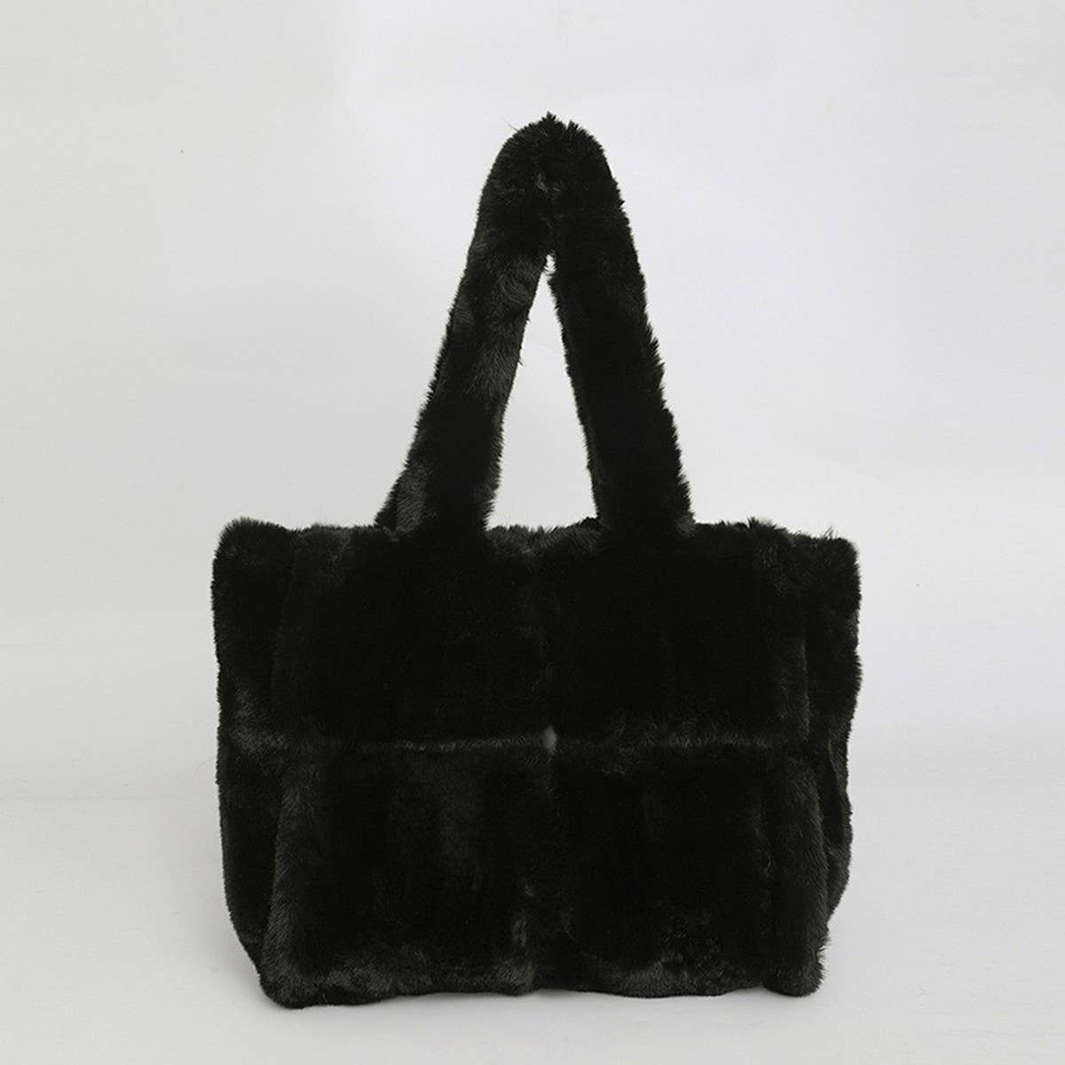Plush Fur Tote Bag Women Large Shoulder Handbag_CUAB00551