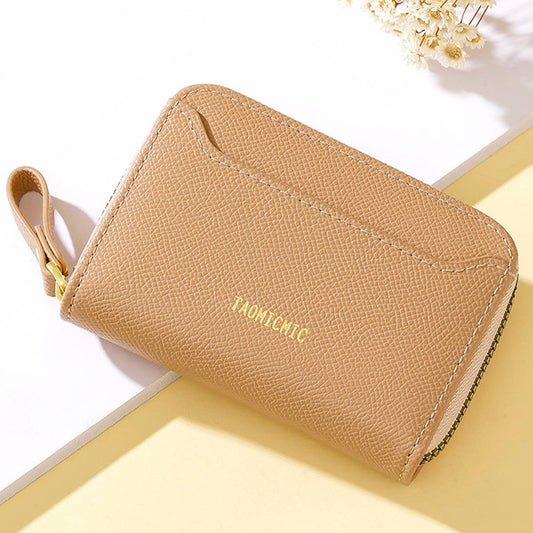 CUTE MINIMALIST LARGE CAPACITY ZIPPERED WALLET_CWAB1625