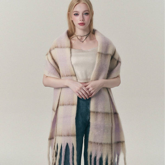 CWASC1608_WINTER FASHION THICKENED PULLED HAIR SCARF