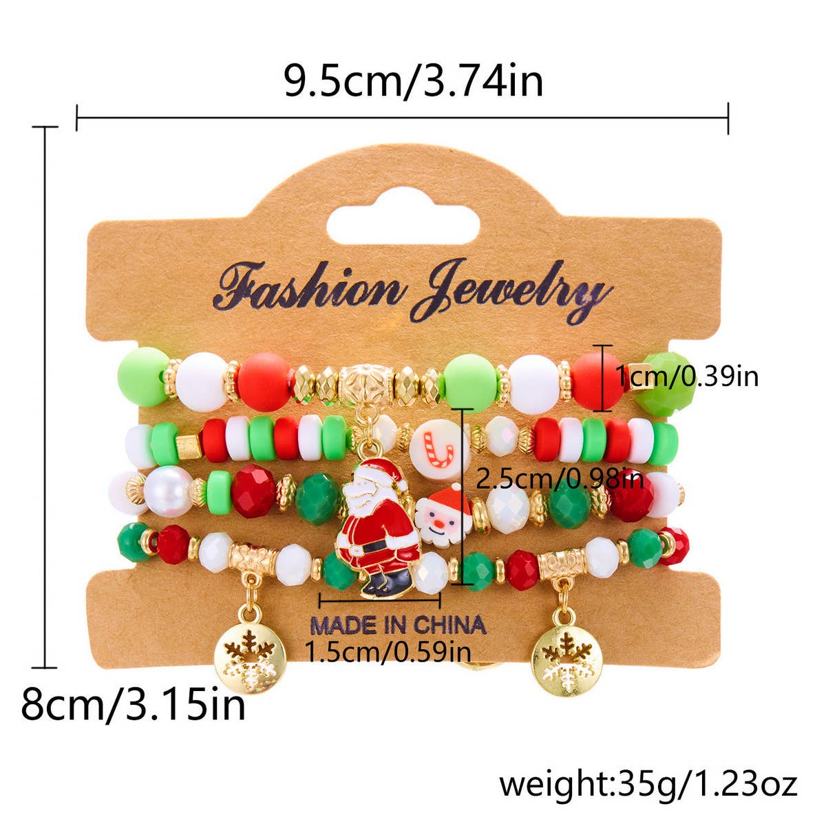 CHRISTMAS COMBINATION COLORFUL ELASTIC BRACELET